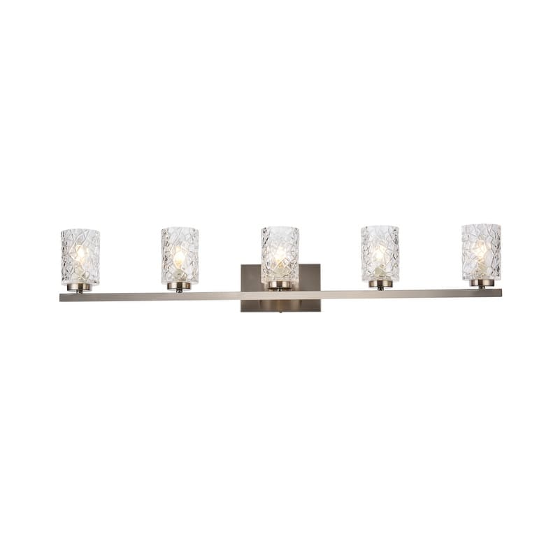 Cara 5 Light Bath Sconce with Clear Shade
