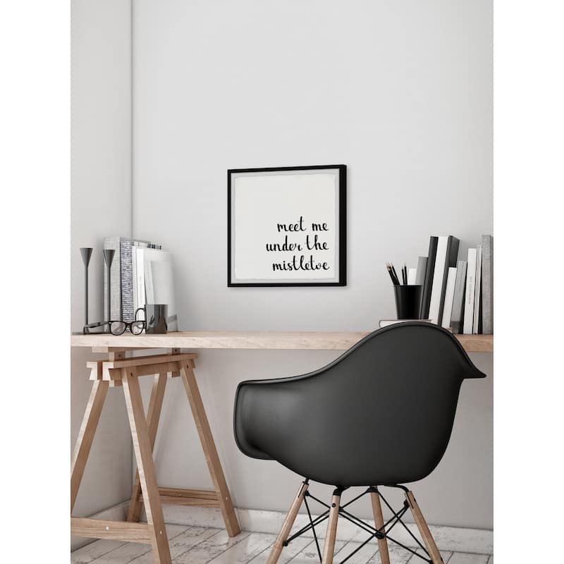 'Under the Mistletoe' Framed Painting Print