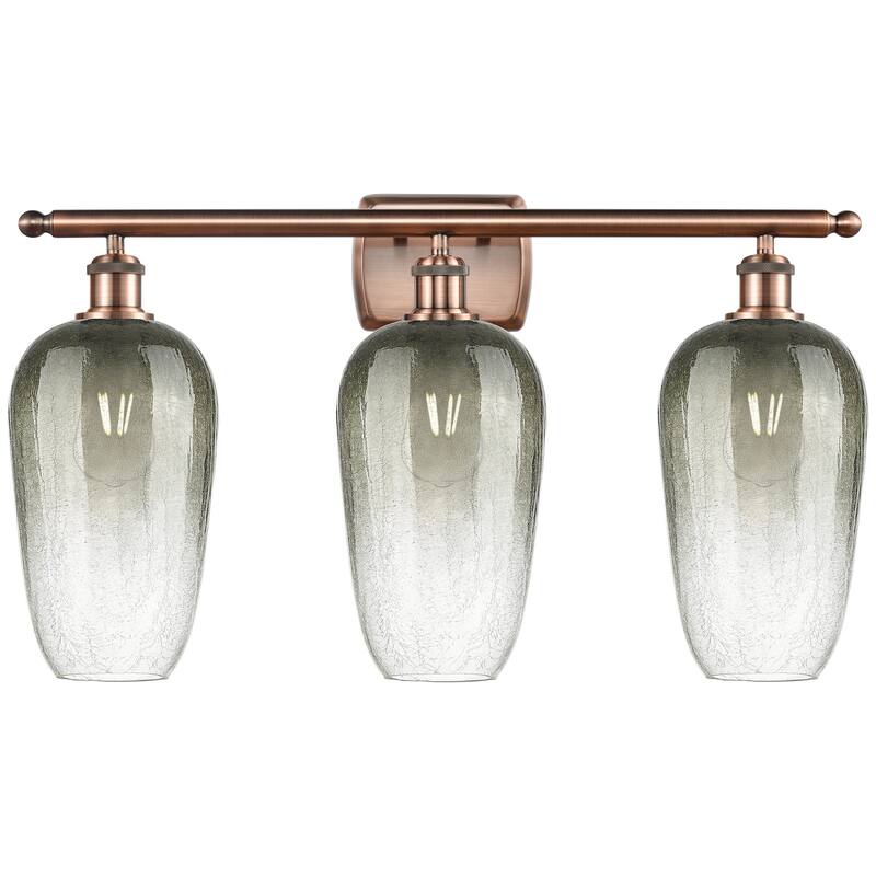 Innovations Lighting 516-3W-16-27 Brookhaven Flute Vanity Brookhaven - Antique Copper / Slate