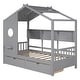 preview thumbnail 4 of 13, Wood Twin Size House Bed with 2 Drawers,Kids Bed with Storage Shelf