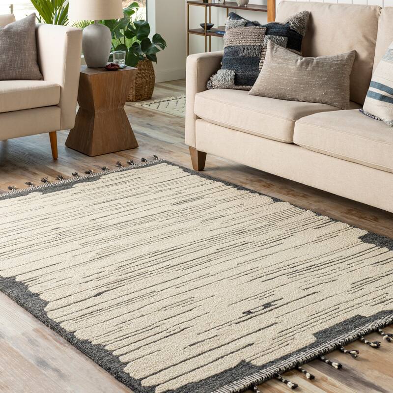 Artistic Weavers Nerissa Modern Abstract Area Rug - 3' x 5' - Charcoal/Cream