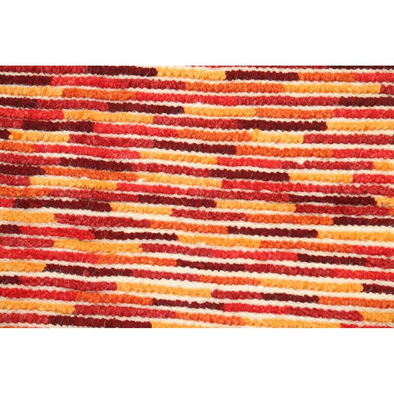 Modern Moroccan Oriental Wool Area Rug Handmade Bedroom Carpet - 5'5" x 7'7"