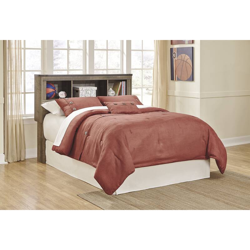 Signature Design by Ashley Trinell Full Brown Bookcase Bed with Storage