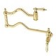 preview thumbnail 9 of 23, Heritage Wall Mount Pot Filler Kitchen Faucet Polished Brass