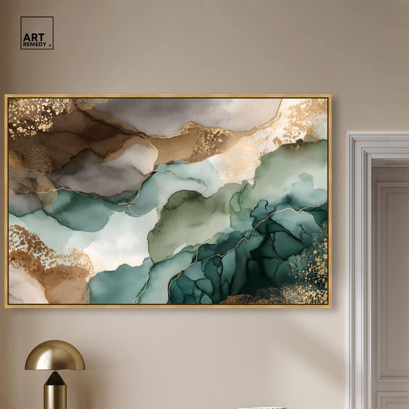 Golden Estuary I Canvas by Art Remedy