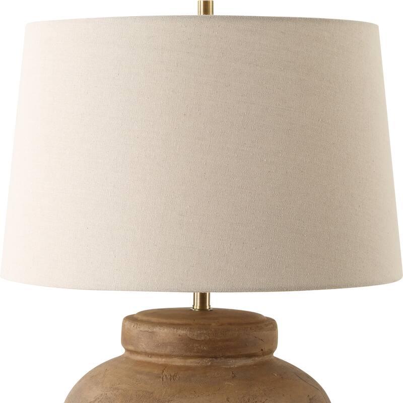Uttermost Urbino Aged Terracotta Table Lamp - 22.25'' H X 17.5'' W X 17.5'' D