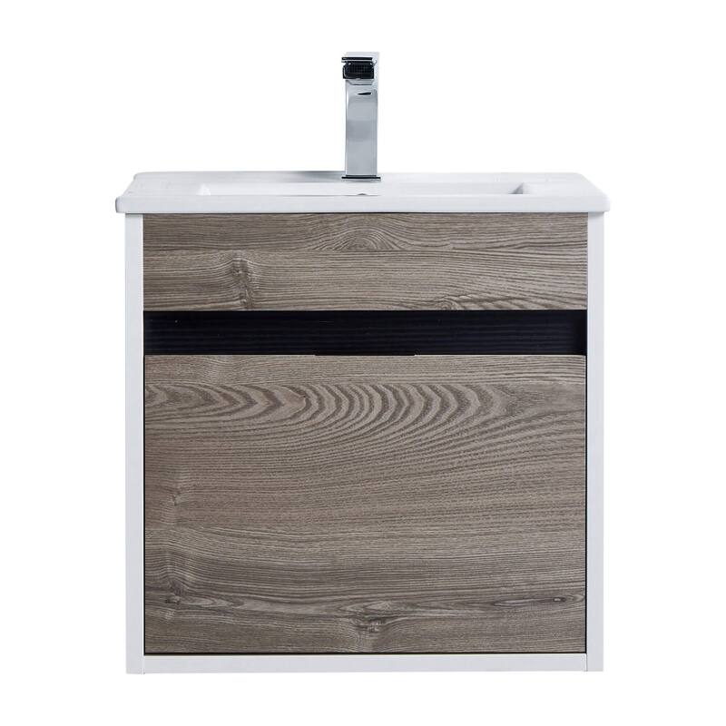 Fine Fixtures - Wall Mount Bathroom Vanity And Sink, Knob Free Design - Alpine Collection -