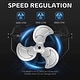 preview thumbnail 5 of 4, 18 in. Black 3-Speed High Velocity Wall Mount Fan with Fan control and (2-Pack)