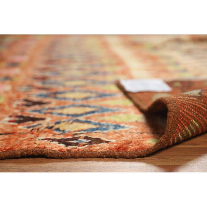 Moroccan Oriental Area Rug Handmade Orange Modern Wool Carpet - 6'5" x 9'8"