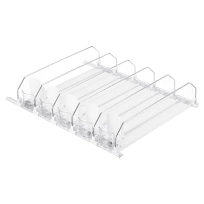 5pcs Self-Pushing Soda Can Dispenser Drink Organizer for Fridge Pantry, White
