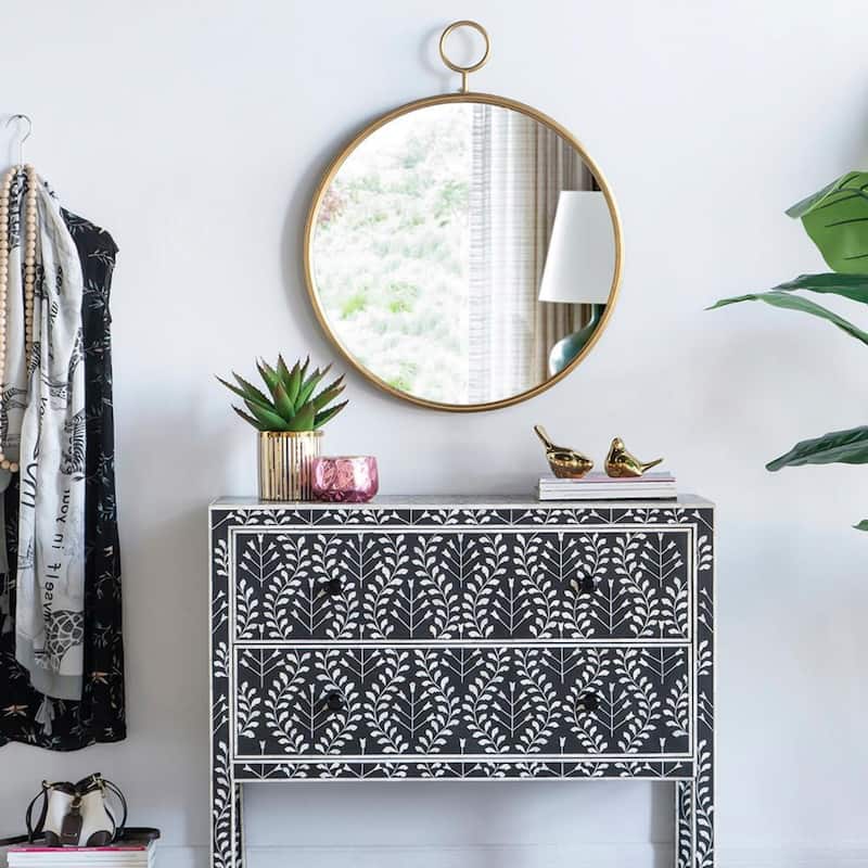 Living room wall mirror