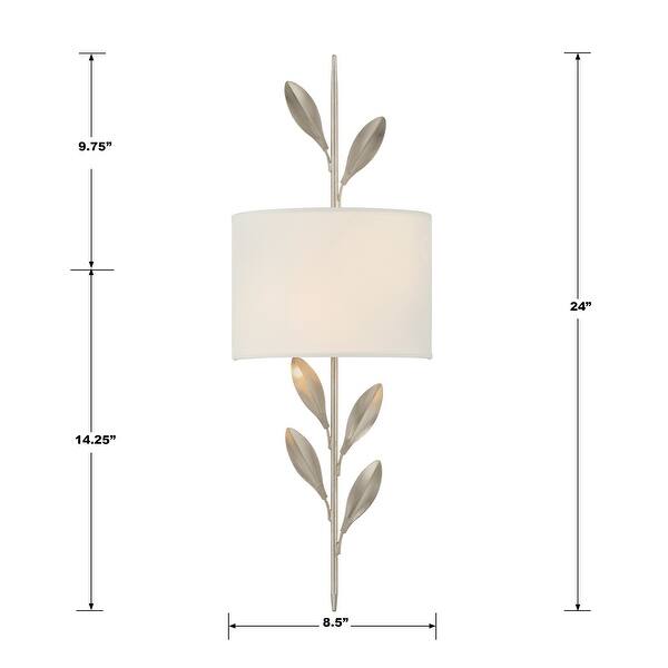 Crystorama Lighting Group Broche 2 Light 24-1/4" High Wall Sconce with