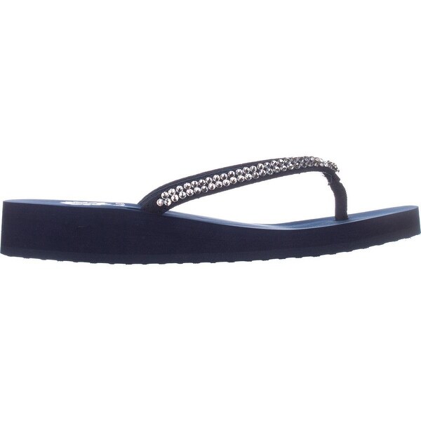 navy blue yellow box flip flops