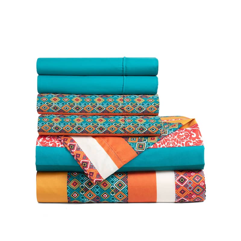 Lush Decor Boho Stripe Soft Sheet 6 Piece Set