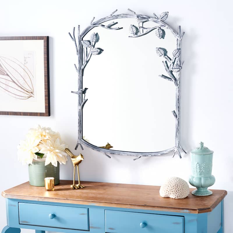 SAFAVIEH Giovanna 30-inch Silver Mirror - 24" W x 1.5" D x 30.3" H - 24Wx2Dx30H