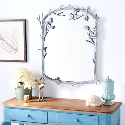 SAFAVIEH Giovanna 30-inch Silver Mirror - 24" W x 1.5" D x 30.3" H - 24Wx2Dx30H
