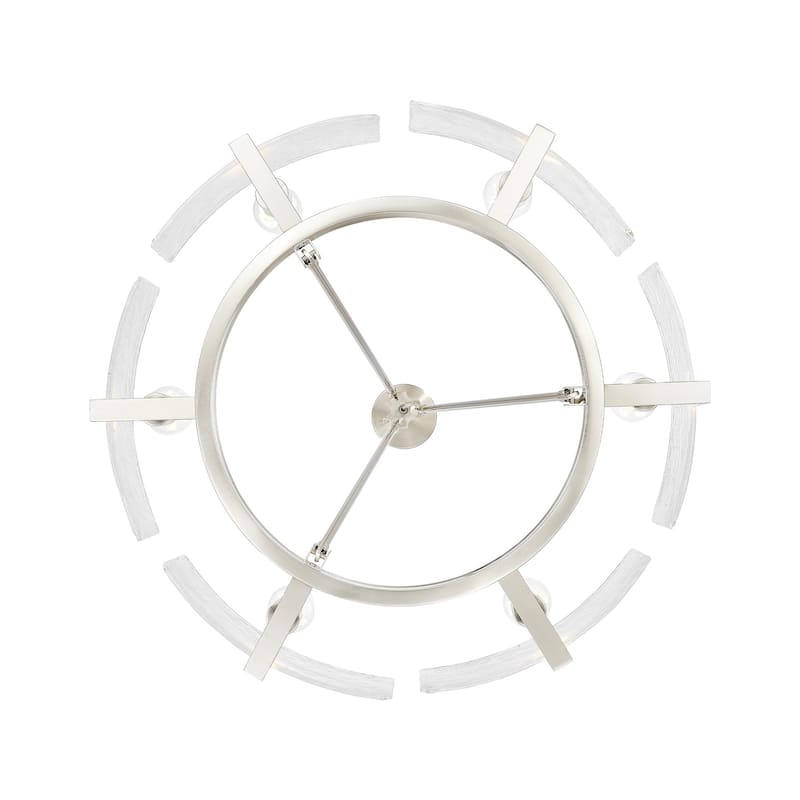 Golden Lighting 3164-6 HWG Aenon 6 Light 28" Wide Drum Chandelier