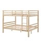 preview thumbnail 10 of 10, Full over Full Bunk Bed with Thick Posts,Wooden Bunk Bed with High Guardrail and Ladder for Kids, Teens, Dorm Rooms