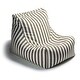 preview thumbnail 25 of 30, Jaxx Ponce Outdoor Bean Bag Patio Chair Taupe-Stripes