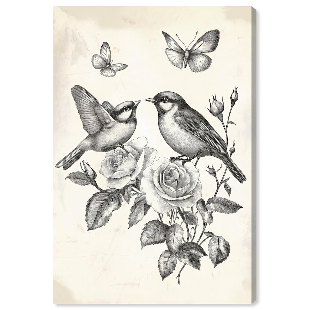 Perched Pair II Canvas by Art Remedy, Gallery Wrapped