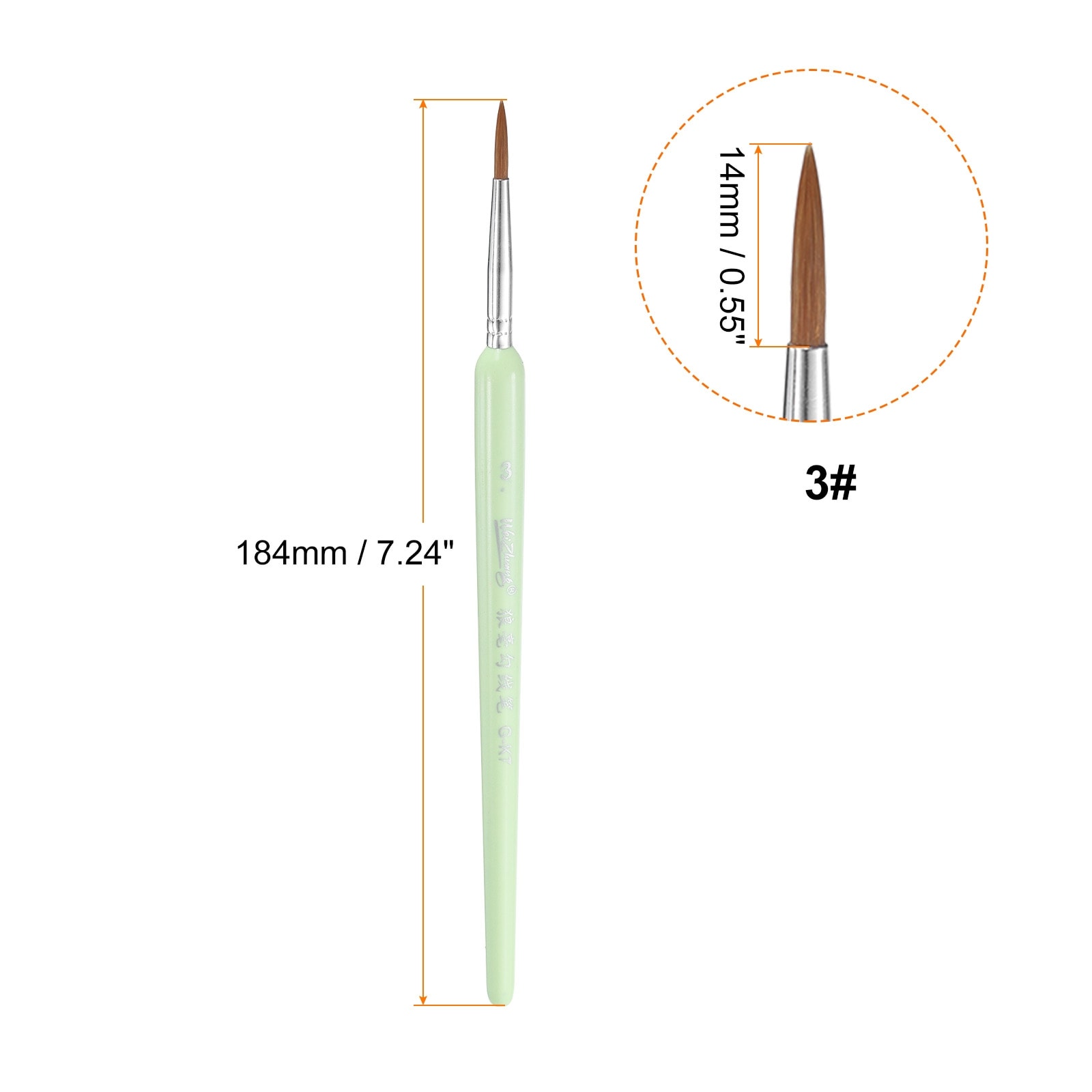 Detail Paint Brushes Pointed Tip Nylon Miniature Painting Brush for Watercolor Oil Acrylic Painting
