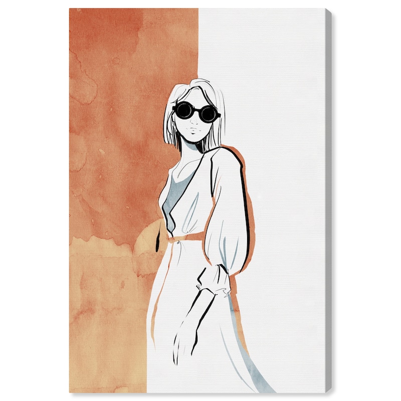 Wynwood Studio Canvas Fashion and Glam Breezes Orange and Peach Glam Wall Art Canvas Print