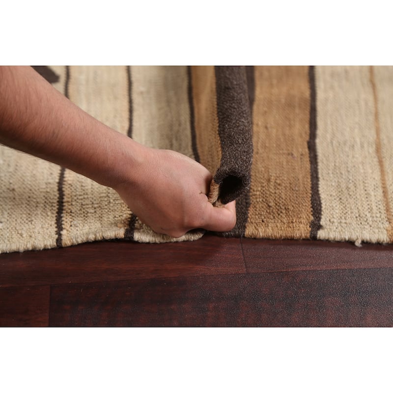 Geometric Tribal Natural Dye Kilim Oriental Area Rug Wool Flat-woven - 5'0" x 6'6"