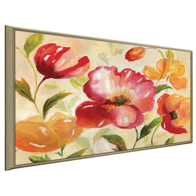"Jardin Rouge" by Nan Print on Floating Canvas