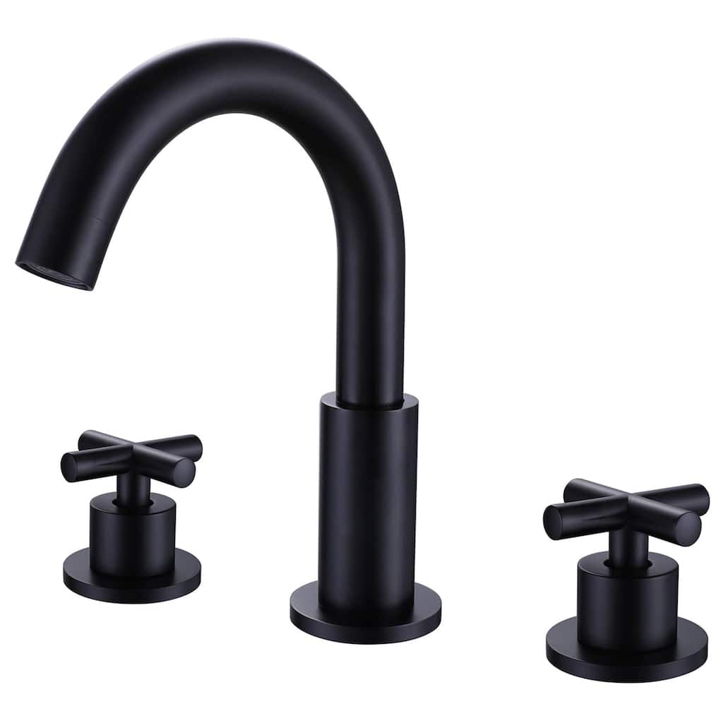 8 inch Widespread Bathroom Sink Faucet 3 Hole Bathroom Faucet 2 Handle Modern Basin Vanity Faucets Mixer Faucets With Valve