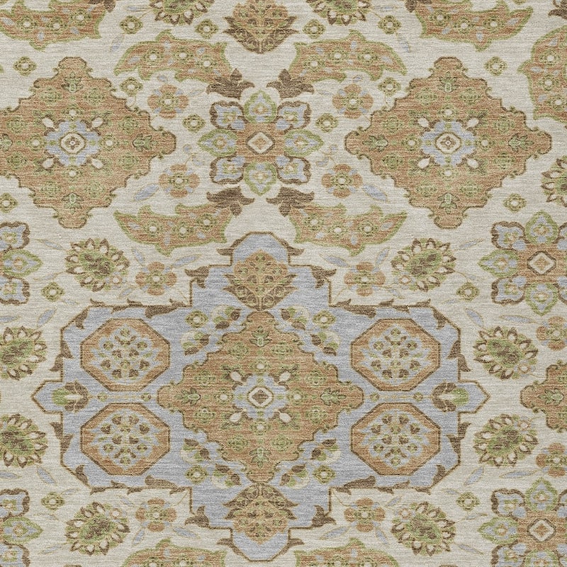 HomeRoots Medallion Traditional Rectangle Outdoor Rug