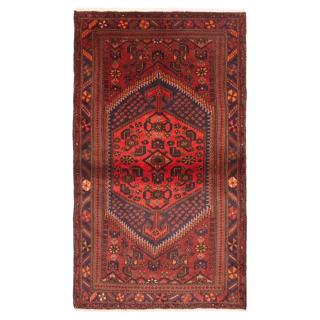 ECARPETGALLERY Hand-knotted Andelz Red Wool Rug - 3'11 x 6'7
