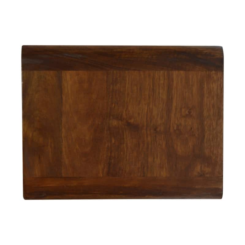 Artisan Furniture Solid Wood Floating Curved Chestnut Nightstand