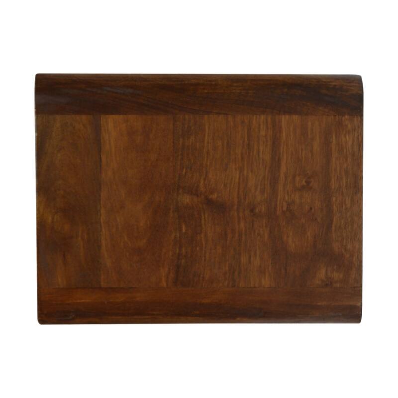 Contemporary Design Floating Curved Wooden Nightstand,Durable And Sturdy