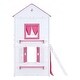 preview thumbnail 34 of 32, Playhouse Design Impression & Beautiful Twin Size Bunk Wood House Bed with Elegant Windows,Sills and Tent,Elegant Children Bed