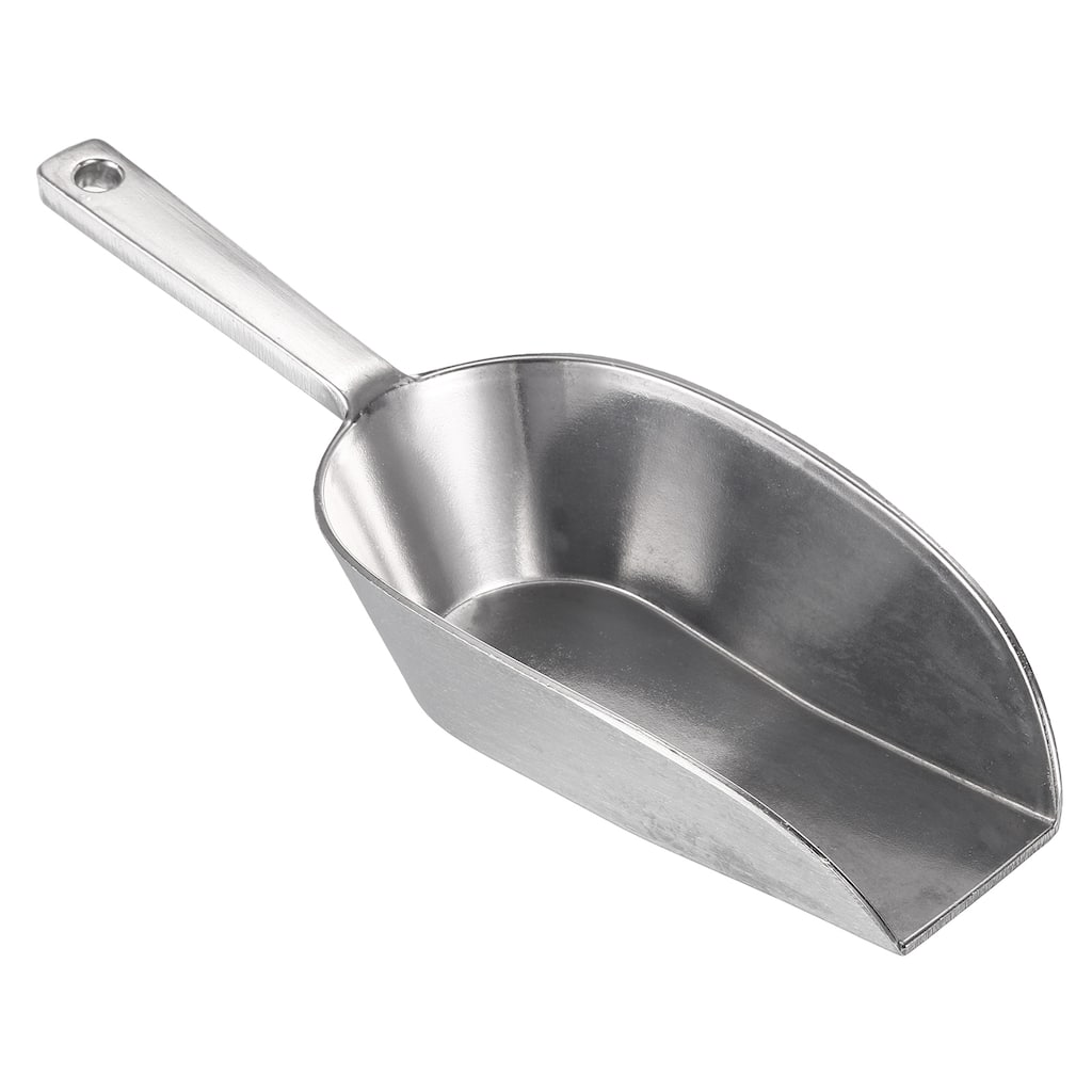 Ice Scoops Aluminum 7.09" Small Ice Maker Flour Cereal Sugar Utility Shovel - Silver Tone