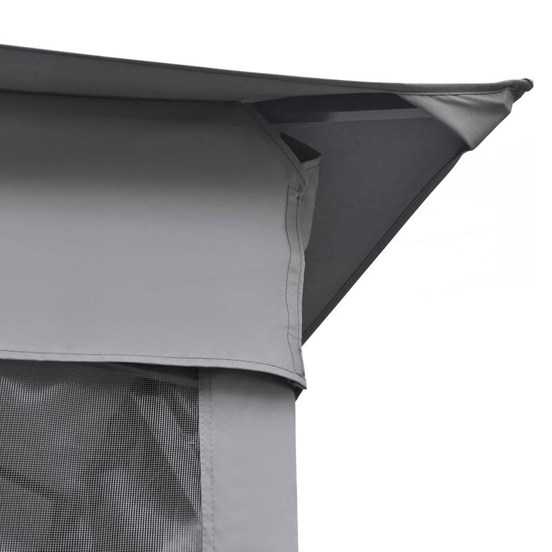 10x10 Outdoor Gazebo Tent with Double Roofs
