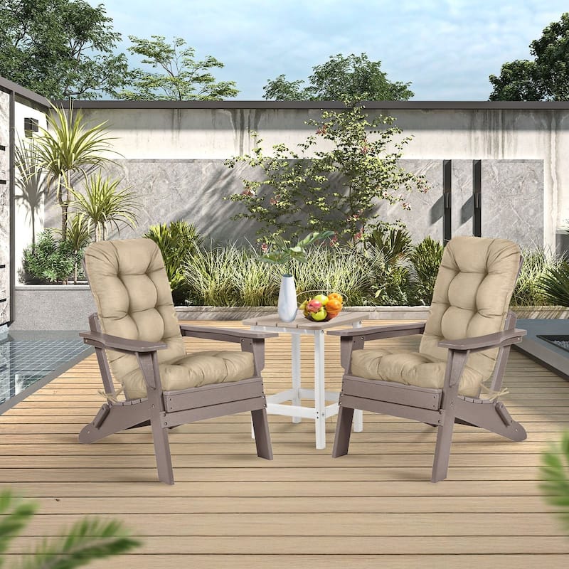 Aoodor Tufted Adirondack Chair Cushion Patio Rocking Chair Cushions Outdoor High Back Cushions with Ties