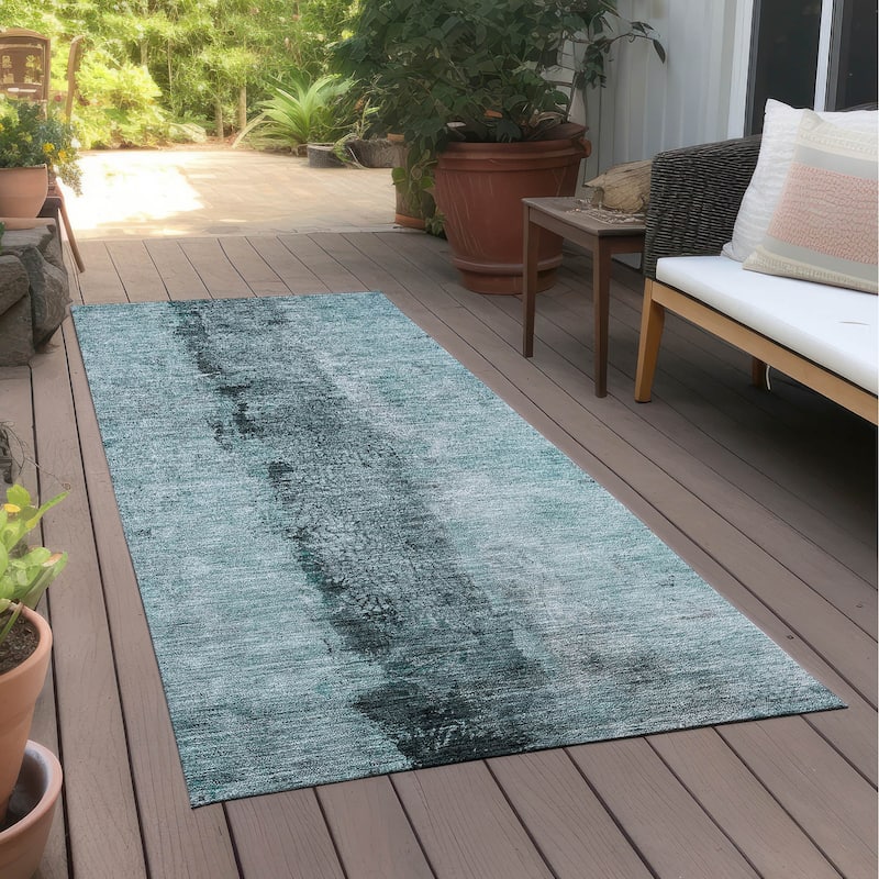 Machine Washable Indoor/ Outdoor Chantille Modern Contemporary Rug