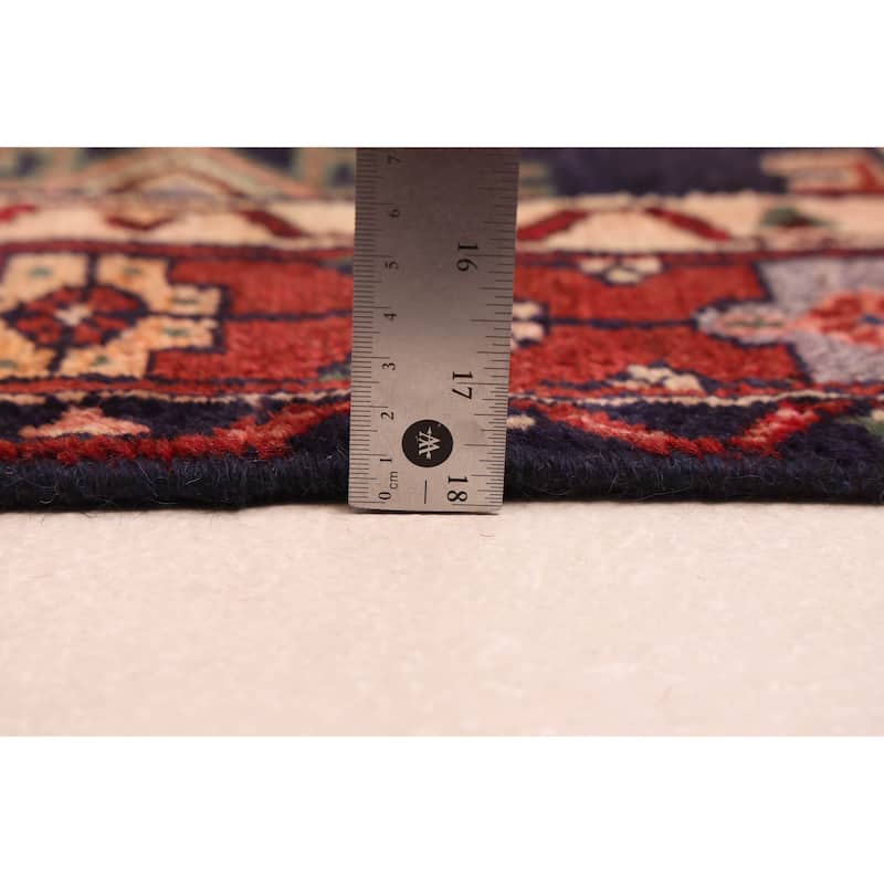 ECARPETGALLERY Hand-knotted Andelz Navy Wool Rug - 3'3 x 8'6