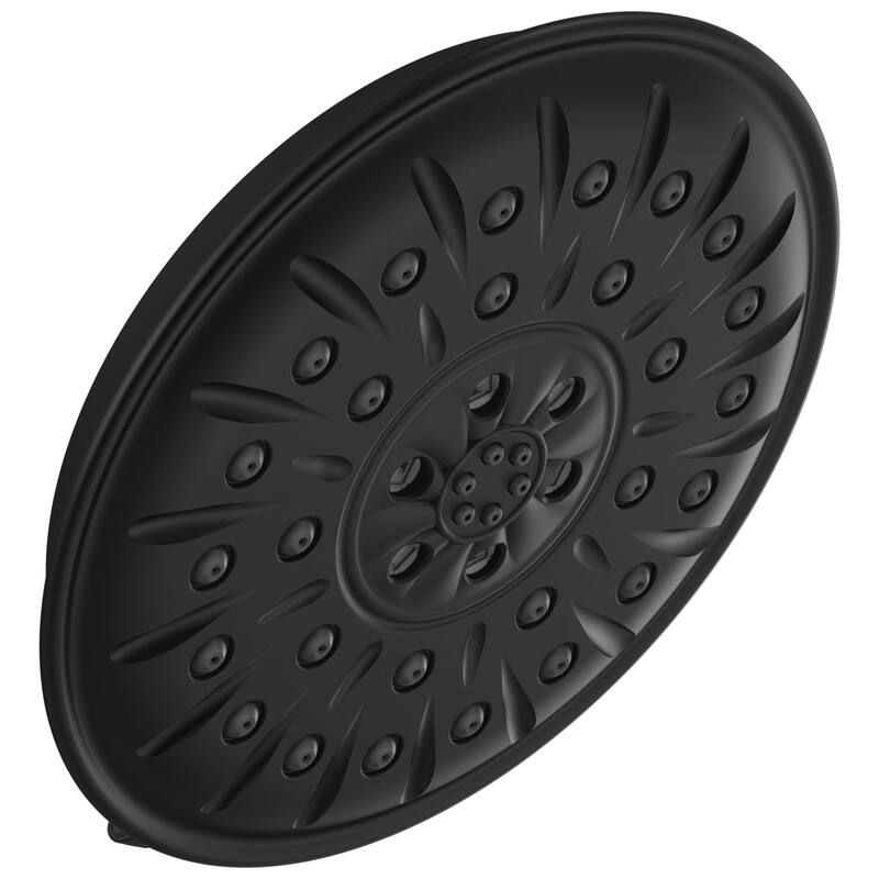 Delta UltraSoak 8" Round 1.75 GPM Multi Function Shower Head with - Matte Black