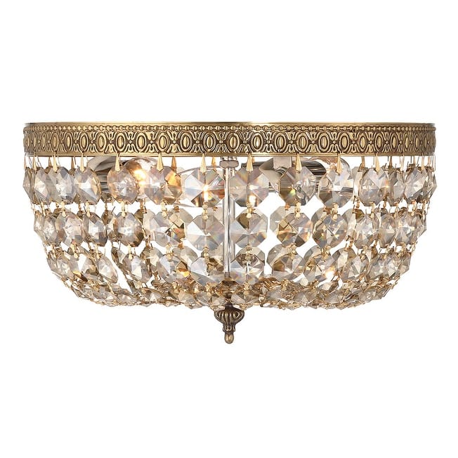 Crystorama Lighting Group 712-GT-MWP Ceiling Mount 3 Light 12" Wide