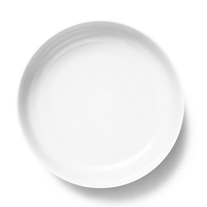 Lyngby Porcelæn Rhombe Serving Bowl, White - Ø: 11.2"