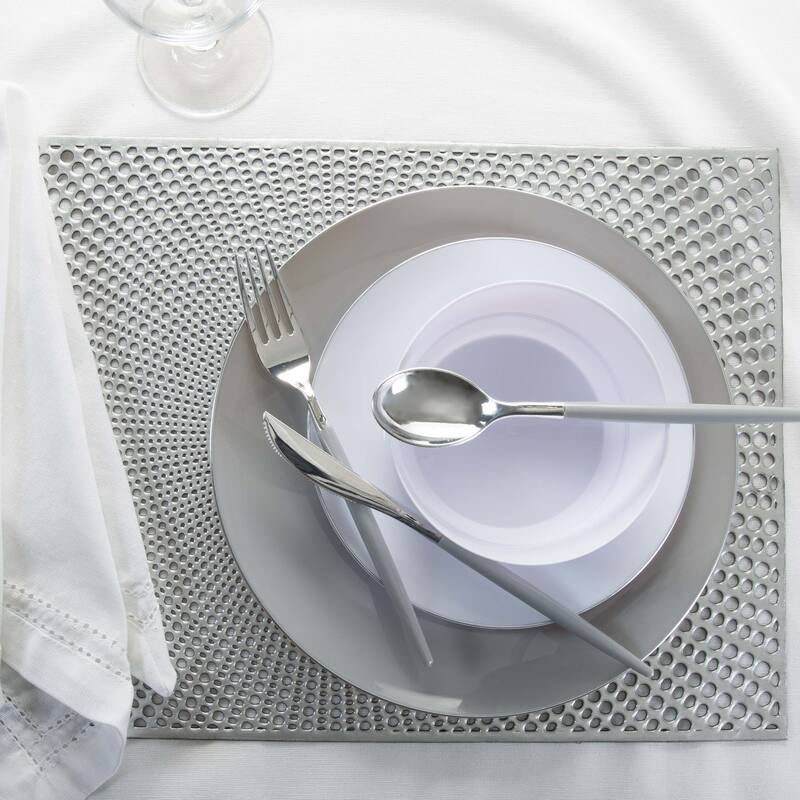 Home Details 4 Pack Santorini Metallic Placemat