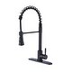 preview thumbnail 5 of 14, DORNBERG Spring Pull Down Kitchen Sink Faucet with Deck Plate Matte Black
