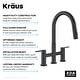 preview thumbnail 13 of 86, KRAUS Oletto Bridge Kitchen Faucet with 2-Function Pull-Down Sprayhead
