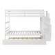 preview thumbnail 22 of 24, Modern & Clean Design Twin over Twin Bunk Beds With Twin Trundle and Stairway Storage Function