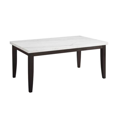 Fairfax 70 inch White Marble Top Dining Table by Greyson Living