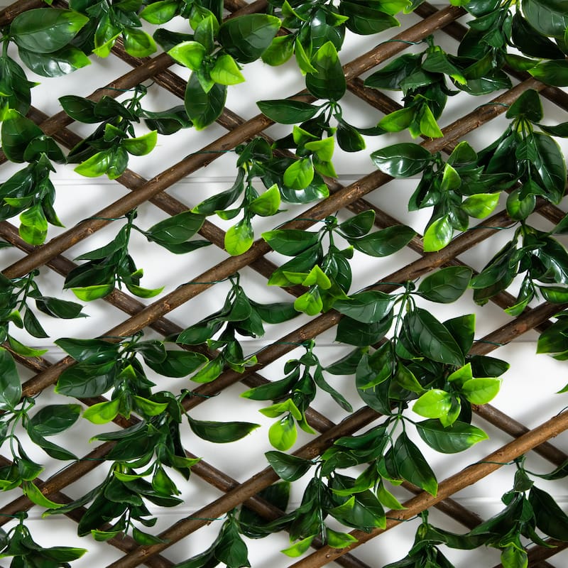 Artificial Gardenia UV Resistant Expandable Outdoor Fence - 40" x 80"