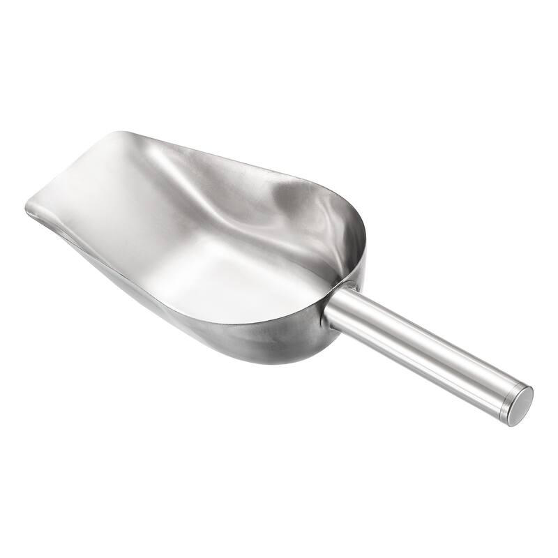 Ice Scoop Stainless Steel 9.8x2.8" Flour Cereal Food Utility Shovel - Silver