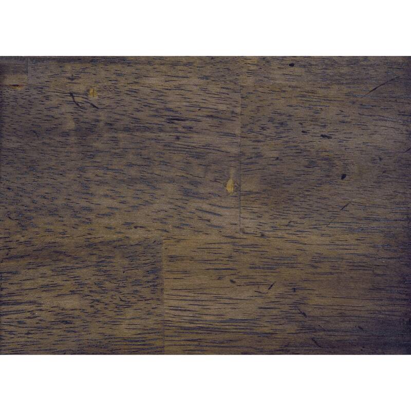 Brown Finish Rustic Look 1pc Dining Table with Butterfly Extension Leaf Solid Rubberwood Dining Furniture
